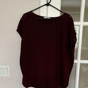 Vince Deep Burgundy Women's Blouse
